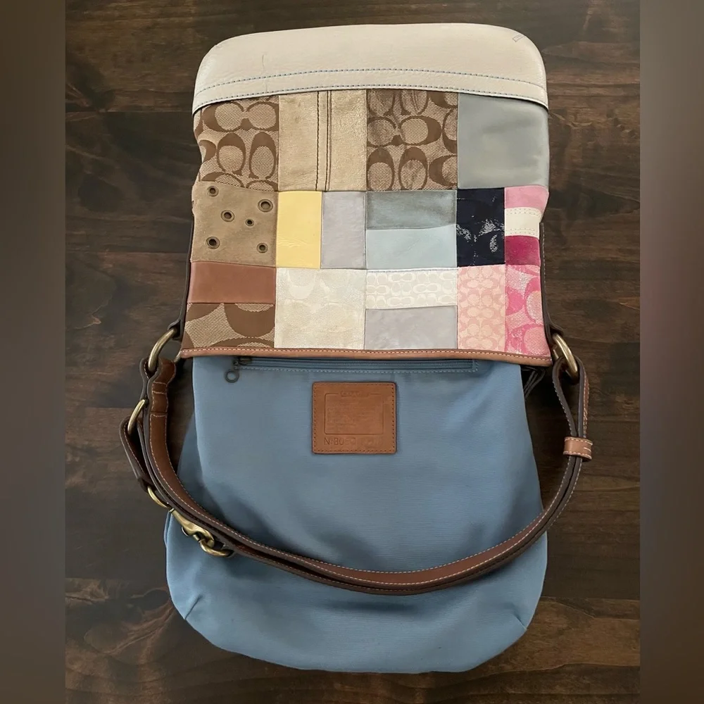 Vintage Coach Patchwork 10018 Multicolor Shoulder Bag - Picture 3 of 9